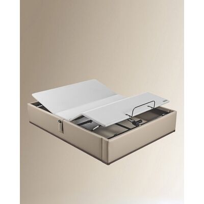 Lattoflex Canapé abatible articulado tapizado en polipiel Box Dekor Motion . (Cama 135 x 190 cm) Visón oscuro Lattoflex Canapé abatible articulado tapizado en polipiel Box Dekor Motion . (Cama 135 x 190 cm) Visón oscuro