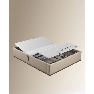 Lattoflex Canapé abatible articulado tapizado en polipiel Box Dekor Motion . (Cama 150 x 190 cm) Visón oscuro Lattoflex Canapé abatible articulado tapizado en polipiel Box Dekor Motion . (Cama 150 x 190 cm) Visón oscuro