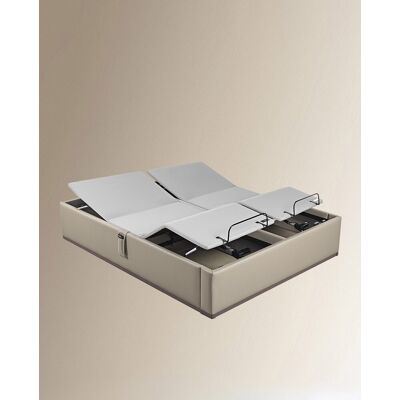 Lattoflex Canapé abatible articulado tapizado en polipiel Box Dekor Motion . (Cama 180 x 200 cm) Visón oscuro Lattoflex Canapé abatible articulado tapizado en polipiel Box Dekor Motion . (Cama 180 x 200 cm) Visón oscuro