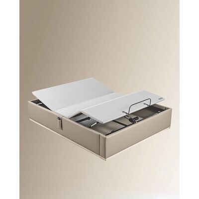 Lattoflex Canapé abatible articulado tapizado en polipiel Box Dekor Motion . (Cama 135 x 190 cm) Visón claro Lattoflex Canapé abatible articulado tapizado en polipiel Box Dekor Motion . (Cama 135 x 190 cm) Visón claro