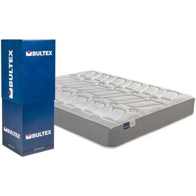Bultex Colchón enrollado Bequia de material celular . (Cama 160 x 200 cm) Blanco / Azul Bultex Colchón enrollado Bequia de material celular . (Cama 160 x 200 cm) Blanco / Azul