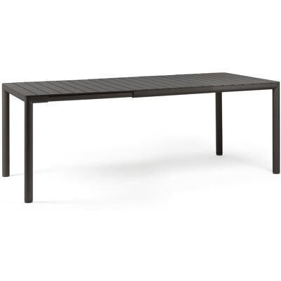 NARDI - Mesa de jardín rectangular Tevere - Negro - Aluminio - Diseñador Raffaello Galiotto NARDI - Mesa de jardín rectangular Tevere - Negro - Aluminio - Diseñador Raffaello Galiotto