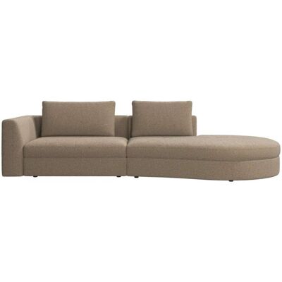 BoConcept Sofá Bergamo lounge de 2,5 plazas tela Lazio bouclé , derecha. Marrón BoConcept Sofá Bergamo lounge de 2,5 plazas tela Lazio bouclé , derecha. Marrón