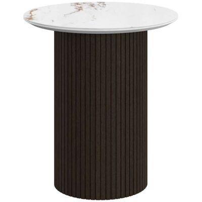 BoConcept Mesa auxiliar Santiago redonda pata de roble . Blanco BoConcept Mesa auxiliar Santiago redonda pata de roble . Blanco