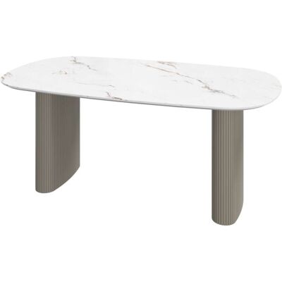 BoConcept Mesa Santiago madera y cerámica mármol . Blanco BoConcept Mesa Santiago madera y cerámica mármol . Blanco