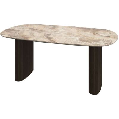 BoConcept Mesa Santiago madera y cerámica mármol . Marrón BoConcept Mesa Santiago madera y cerámica mármol . Marrón