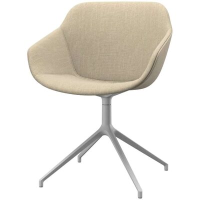 BoConcept Pack de dos sillas Vienna giratoria pata blanca en tela Nani . Arena BoConcept Pack de dos sillas Vienna giratoria pata blanca en tela Nani . Arena