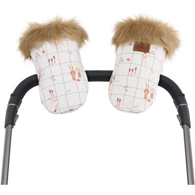 PAZ Rodríguez Guantes para silla con imán colección Lebrel. Marrón topo PAZ Rodríguez Guantes para silla con imán colección Lebrel. Marrón topo