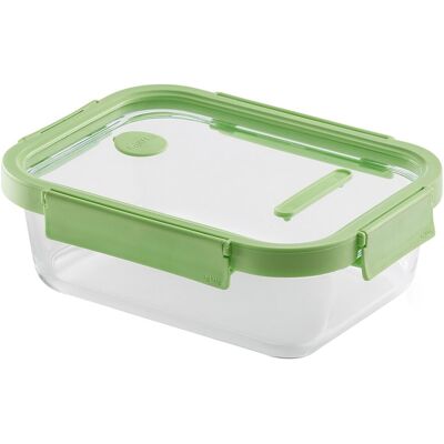 Lékué Hermético de vidrio rectangular Storage&Preservation . (1050 ml) Verde Lékué Hermético de vidrio rectangular Storage&Preservation . (1050 ml) Verde