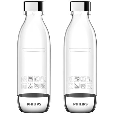 Philips Set de 2 botellas de 500 ml Sodamaker . Transparente Philips Set de 2 botellas de 500 ml Sodamaker . Transparente