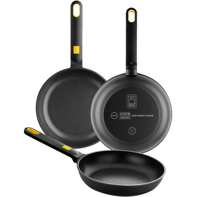 Bra Juego 3 sartenes aluminio fundido Daily Pro . Negro Bra Juego 3 sartenes aluminio fundido Daily Pro . Negro