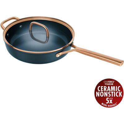 Zwilling Cacerola de aluminio con tapa de cristal Milano . (28 cm) Azul Zwilling Cacerola de aluminio con tapa de cristal Milano . (28 cm) Azul