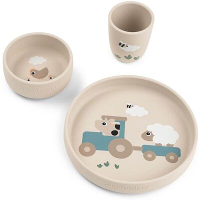 Done by Deer Set de vajilla silicona con plato y bowl con ventosa. (20 X 18.3 X 11.5 Cm) Arena niño Done by Deer Set de vajilla silicona con plato y bowl con ventosa. (20 X 18.3 X 11.5 Cm) Arena niño