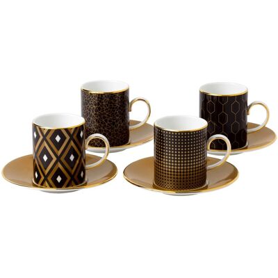 Wedgwood Gio Gold Tazas y Platillos de Bone China - Set de 4 Wedgwood Gio Gold Tazas y Platillos de Bone China - Set de 4
