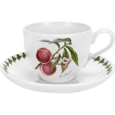 Portmeirion Taza de té con plato Pomona Melocotón . Multicolor Portmeirion Taza de té con plato Pomona Melocotón . Multicolor
