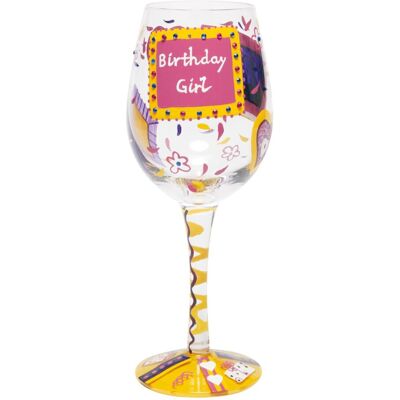 Lolita Copa de vino Birthday Girl. Multicolor Lolita Copa de vino Birthday Girl. Multicolor
