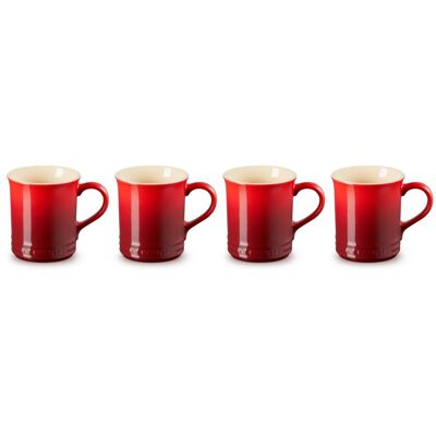 Le Creuset Set de 4 Tazas Seattle . (400 ml) Cereza Le Creuset Set de 4 Tazas Seattle . (400 ml) Cereza