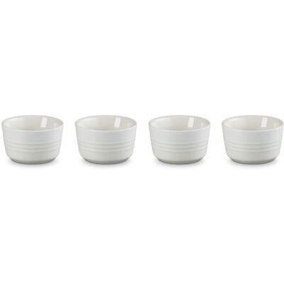 Le Creuset Set de 4 mini ramekines de cerámica de gres . Merengue Le Creuset Set de 4 mini ramekines de cerámica de gres . Merengue