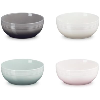 Le Creuset Tazones de cerámica Coupe surtidos - Pack de 4 Le Creuset Tazones de cerámica Coupe surtidos - Pack de 4