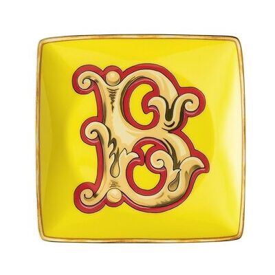 Versace Holiday Alphabet B Cuenco de Porcelana Cuadrado Versace Holiday Alphabet B Cuenco de Porcelana Cuadrado