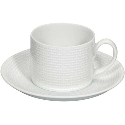 Vista Alegre Taza de té con plato Cesta . Blanco Vista Alegre Taza de té con plato Cesta . Blanco
