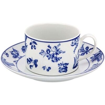Vista Alegre Taza de desayuno con plato Chintz Azul . Azul Vista Alegre Taza de desayuno con plato Chintz Azul . Azul