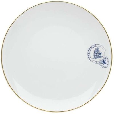 Vista Alegre Plato llano Transatlántica . Azul Vista Alegre Plato llano Transatlántica . Azul