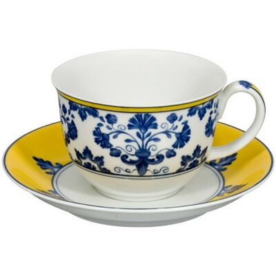 Vista Alegre Taza de desayuno con plato Castelo Branco . Azul Vista Alegre Taza de desayuno con plato Castelo Branco . Azul