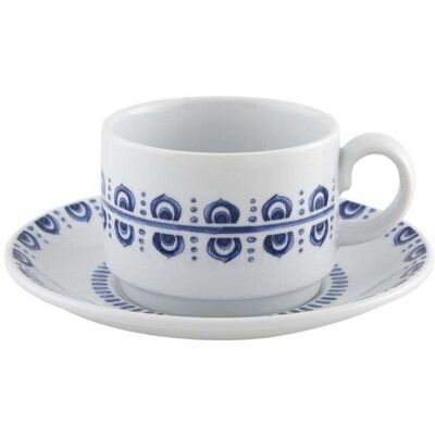 Vista Alegre Taza de té con plato Azure Lux . Azul Vista Alegre Taza de té con plato Azure Lux . Azul