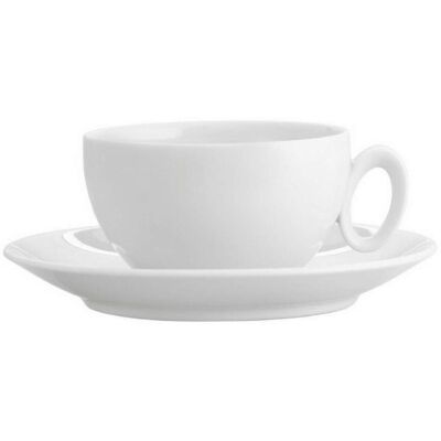 Vista Alegre Taza de desayuno con plato Broadway White . Blanco Vista Alegre Taza de desayuno con plato Broadway White . Blanco