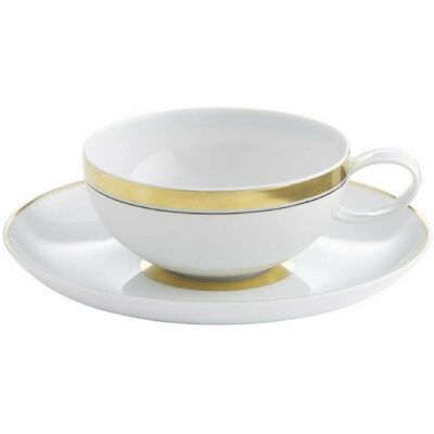 Vista Alegre Taza de té con plato Domo Gold . Oro Vista Alegre Taza de té con plato Domo Gold . Oro