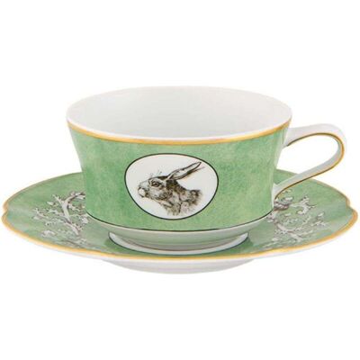 Vista Alegre Taza de té con plato by Casa de Alba. Verde Vista Alegre Taza de té con plato by Casa de Alba. Verde