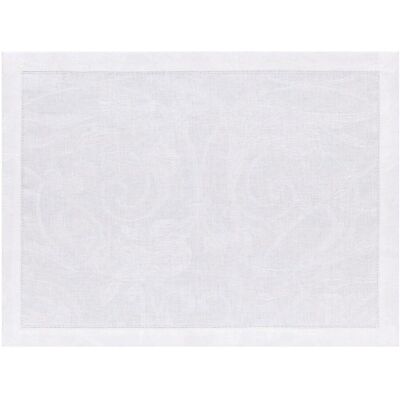 Le Jacquard FranÇais Mantel individual lino Tivoli . (38 x 50 cm) Blanco Le Jacquard FranÇais Mantel individual lino Tivoli . (38 x 50 cm) Blanco