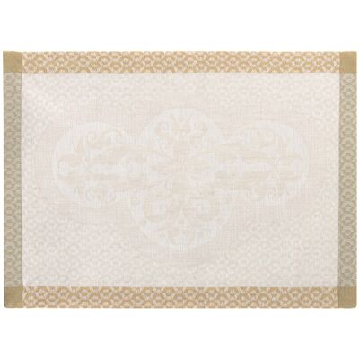 Le Jacquard FranÇais Mantel individual lino Évasion Céleste . (36 x 50 cm) Beige Le Jacquard FranÇais Mantel individual lino Évasion Céleste . (36 x 50 cm) Beige