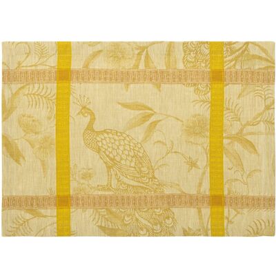 Le Jacquard FranÇais Mantel individual lino À L'Orangerie . (36 x 50 cm) Dorado Le Jacquard FranÇais Mantel individual lino À L'Orangerie . (36 x 50 cm) Dorado