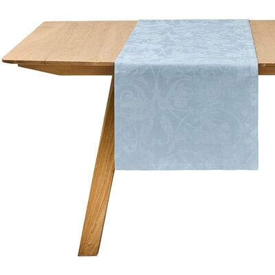 Le Jacquard FranÇais Camino de mesa de lino jaquard. Azul Le Jacquard FranÇais Camino de mesa de lino jaquard. Azul