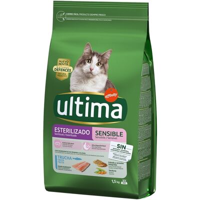 Comida para gatos Ultima de trucha - Sensible, esterilizado, 1,5kg Comida para gatos Ultima de trucha - Sensible, esterilizado, 1,5kg