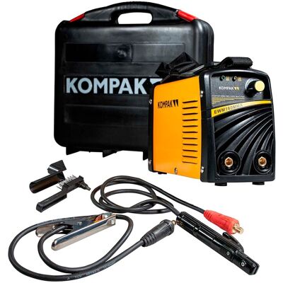 KOMPAK Soldador Inverter para Electrodo con Maletín EWM160MMA. Negro / Amarillo KOMPAK Soldador Inverter para Electrodo con Maletín EWM160MMA. Negro / Amarillo