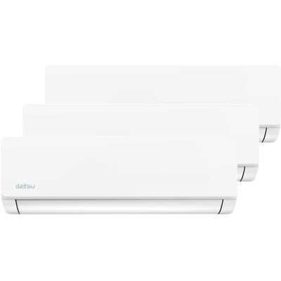 Daitsu Aire acondicionado Multisplit 3x1 Inverter con 2.270 frig-h + 2.270 frig-h + 2.270 frig-h, WiFi - DSM-9U3KDT-Z UE21. Blanco Daitsu Aire acondicionado Multisplit 3x1 Inverter con 2.270 frig-h + 2.270 frig-h + 2.270 frig-h, WiFi - DSM-9U3KDT-Z UE21. Blanco