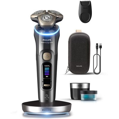 Philips Afeitadora eléctrica i9000 Prestige Ultra, máquina de afeitar hombre en seco y mojado, 5 modos de afeitado, centro de limpieza. Philips Afeitadora eléctrica i9000 Prestige Ultra, máquina de afeitar hombre en seco y mojado, 5 modos de afeitado, centro de limpieza.