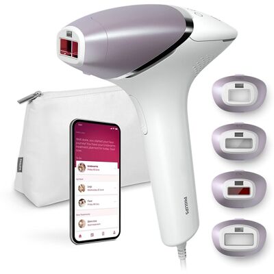 Philips Depiladora IPL Lumea Serie 8000, depilación permanente, luz pulsada, 4 cabezales, cara y cuerpo, sensor de piel inteligente. Blanco Philips Depiladora IPL Lumea Serie 8000, depilación permanente, luz pulsada, 4 cabezales, cara y cuerpo, sensor de piel inteligente. Blanco