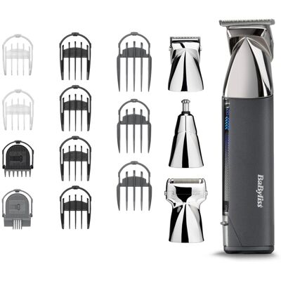 BaByliss Recortadora MT996E con 3 cabezales. Gris BaByliss Recortadora MT996E con 3 cabezales. Gris