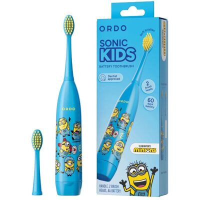 Ordo Cepillo de dientes eléctrico Minions Sonic Kids Azul Sónico y hasta 60 días de autonomía. Azul Ordo Cepillo de dientes eléctrico Minions Sonic Kids Azul Sónico y hasta 60 días de autonomía. Azul