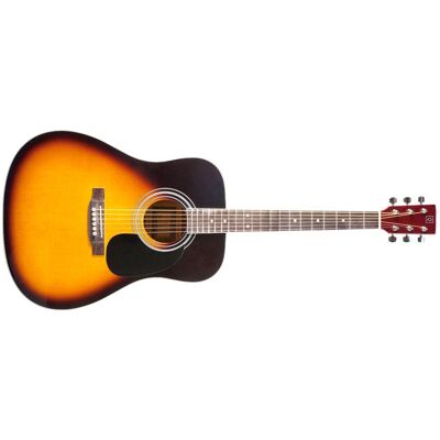 OQAN Guitarra acústica de 6 cuerdas Qga-31 Sb Sunburst. Multicolor OQAN Guitarra acústica de 6 cuerdas Qga-31 Sb Sunburst. Multicolor