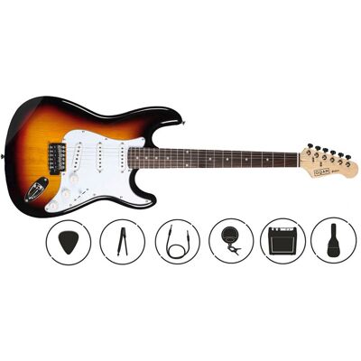 Paquete de Guitarra Eléctrica OQAN QGE-ST25 SB - Estilo Stratocaster Paquete de Guitarra Eléctrica OQAN QGE-ST25 SB - Estilo Stratocaster