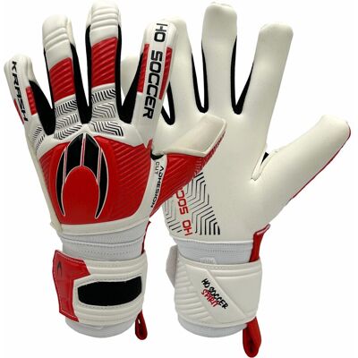HO Soccer Guantes de portero de Adulto KRASH PREMIUM . (10) Blanco / Rojo HO Soccer Guantes de portero de Adulto KRASH PREMIUM . (10) Blanco / Rojo