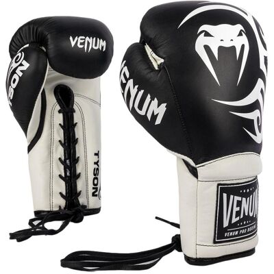 VENUM Guantes de Boxeo Giant 2.0 Mike Tyson Pro Guantes con cordones 12 onzas . (14) Negro / Blanco VENUM Guantes de Boxeo Giant 2.0 Mike Tyson Pro Guantes con cordones 12 onzas . (14) Negro / Blanco