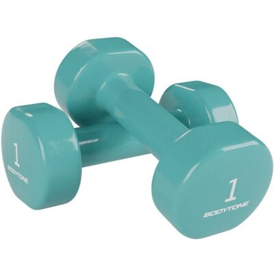 Bodytone Set de 2 mancuernas de vinilo . (1 Kg) Bodytone Set de 2 mancuernas de vinilo . (1 Kg)