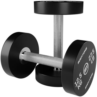 Bodytone Set de 2 mancuernas de uretano redondas profesionales 12 kg . (12 Kg.) Negro Bodytone Set de 2 mancuernas de uretano redondas profesionales 12 kg . (12 Kg.) Negro