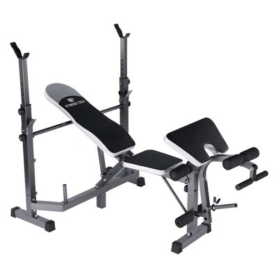 Banco de musculación multifunción FITNESS TECH soportes para barras largas Banco de musculación multifunción FITNESS TECH soportes para barras largas